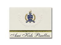 Signature Announcements Ami Kids Pinellas (St. Pete Beach, FL) Graduation Announcements, Presidential style, Elite package of 25 with Gold & Blue Metallic Foil seal