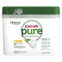Cascade Pure Essentials ActionPacs, Dishwashing Detergent Pods, Lemon Essence, 58 Count