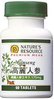 Nature's resources premium herb ginseng (60 tablets ) / Nature's resources (Supplement supplements)