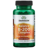 Swanson High Potency Balance Vitamin B-200 100 Veg Capsules