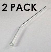 Glass Drinking Straw - Bendie. Set of 2