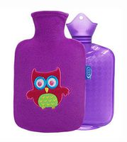 Elegant Classic Children/Adult Hot Water Bottle Upscale Hand Warmer 800 ML, Pink