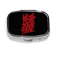 We All Float Down Stylish Pill Box, Rectangle Medicine Vitamin Organizer Pocke Pill Case, 2 Compartment