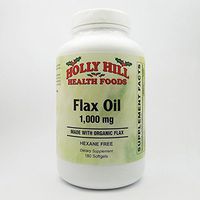 Holly Hill Health Foods, Flax Oil 1000 MG, Organic, Hexane Free, 180 Softgels