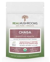 Chaga Mushroom Extract by Real Mushrooms - Certified Organic - 60g Bulk Powder - Wild Harvested - Use with Shakes, Smoothies, Coffee and Tea