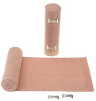 Dealmed Compression Bandage, Clip Closure, 6" x 4.5 Yards Stretched, 10 Count