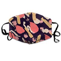 TDynasty Unisex Mouth Mask Funny Graffiti Surgical Masks Half Face Earloop for Outdoor Cycling