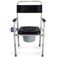 WDDMFR Commode Shower Wheelchair Portable with Foldable Toilet Style Waterproof Seat and Cover Suitable for bathrooms, Hospitals, Nursing Homes use