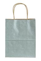 Premier Packaging AMZ-230143 15 Count Metallic Kraft Shopping Bag, 8.25 by 10.5-Inch, Silver