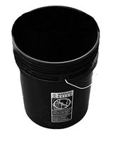5 Gallon Black Plastic Buckets | 3 Pack | HDPE Plastic | Super Heavy Duty 90 Ml