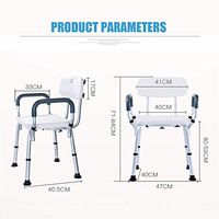 Tub and Shower Chair with Back Rest Seat and Arms