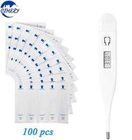 Digital Body Thermometer CIHELY Oral/Armpit Thermometer LCD Display Fast Reading Thermometer with 100 Pack Disposable Probe Covers for Adults, Children, Baby（1 Pack + 100 Covers）