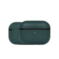 J.SPG AirPods Pro Case, Premium Genuine Leather Portable Shockproof Protective Cover for Apple AirPods Pro Earphones Charging Case (Front LED Visible) Support Wireless Charging,Green