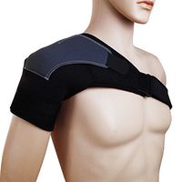 Ueasy Light Weight Adjustable Gym Sports Single Shoulder Brace Support Strap Wrap Belt Band Pad for Men and Women (Right Shoulder Support) (Right Shoulder Advanced)