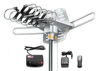 Vision Antenna TV Antenna Outdoor Amplified - Motorized 360 Degree Rotation - Digital HDTV Antenna - 150 Miles Range - Wireless Remote (Non Mount Pole)