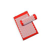 Acupressure Mat Massage Relaxation Device Shakti Mat Chinese Acupuncture Mat Spike Mat with Pillow,RED