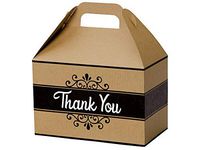 Gable Gift Box 6 Count - Thank You Stripes