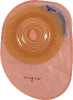 Coloplast Assura One-Piece Closed Pouch with Integrated Charcoal Filter and Pre-Cut Convex Light Skin Barrier 1" Stoma Opening, Anatomical Design, 350mL, 7" L, Small, Opaque, Flexible Adhesive, Soft Cloth on Front and Back (Box of 10 Each)