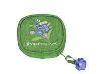 Pill Box Purse in a Forget-me-Not Design