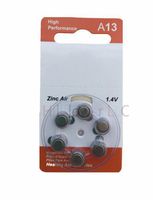 Hillflower 24 Pieces A13 Size 13 13A PR48 P13 Card 1.45V Heavy Duty Long Duration Hearing Aid Zinc Air Battery