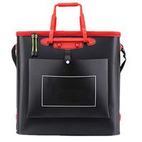 Fishing Bucket Multifunctional Fish Guard Barrel Integrated Molding Hard Shell With Live Bucket Fishing Bucket 42x42x19cm Collapsible Water Bucket (Color : Black, Size : 42x42x19cm)