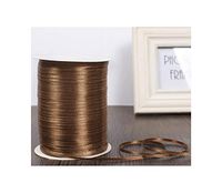 3Mm Silk Satin Ribbons 22 Meters/Lots Christmas Halloween Baby Shower Birthday Party Wedding Gift Wrapping Ribbons White,Coffee