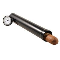 CiTree Cigar Tube, Cigar Travel Humidor, Stainless Steel Cigar Humidor Case (Black)