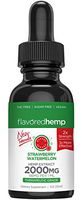 Hemp Oil - 2000 MG - Strawberry Watermelon Flavor - 100% Organic Hemp Extract Drops - Natural Pain Stress Anxiety Relief & Improves Overall Health - Grown & Made in The USA