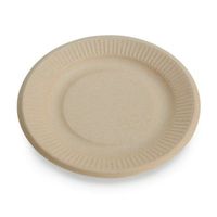 Earth's Natural Alternative ECOP001pk50, Eco-Friendly, Compostable Plant Fiber 6" Plate, 50 Pack, 50 Count