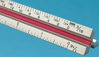 T Series Aluminum Triangular Architect Scale Ruler Size: 36"