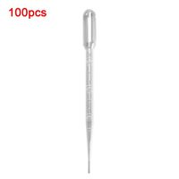 100PCS/SET Durable for Use 3ML Disposable Plastic Eyedroppers Pipette Eye Droppers for Liquid Transfer Air Brush Paint
