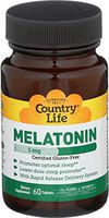 Country Life Melatonin Rapid Release,1 mg - 60 Tablets