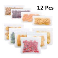 Niocaa 12 Pcs Vacuum Compression Bag Food Storage Bag Self-Sealing Food Bag Fresh-Keeping Bag