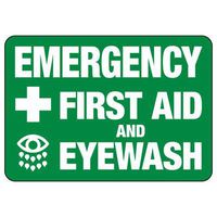 SN-10Hx14W-VAD-PLY-EMERGENCY First AID A10" H x 14" W Vinyl Not Laminated
