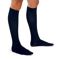 Therafirm Men's Trouser Socks - 20-30mmHg Moderate Compression Dress Socks (Navy, Small)