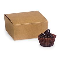 Kraft 4 Piece Ballotin Candy Boxes - 2-5/8 x 2-3/4 x 1-1/4in. (100)