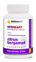 Women's BergaMet HerHeart Citrus Bergamot 60 Tablets Heart Health, Cholesterol & Blood Pressure, Mood, Increase Metabolism & Energy, Weight Management, Clinical Trials, Non-GMO & Gluten Free