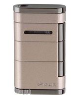 Xikar Allume Single Jet Flame Cigar Lighter, Durable Body, Fuel Gauge, Sandstone