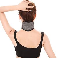 Makalon 2020 Self-Heating Neck Massage Tourmaline Magnetic Infrared Heating Guard Heat (Gray)
