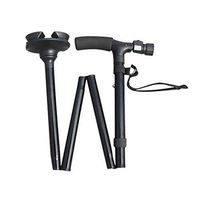 Jolly LED Folding Cane with Light - Adjustable, Lightweight Collapsible Aluminum Walking Aid with Flashlight - Bariatric Foldable Small Travel Stick - Men, Women, Senior - Easy Fold Up