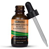 MAX Absorption, Vitamin D3 + K2 (MK-7) Liquid Drops with MCT Oil, Peppermint Flavor, Helps Support Strong Bones and Healthy Heart