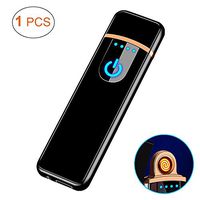 USB Charging Lighter Touchscreen Electronic Double Sided Lighters Portable Smart Lighter with USB Charging Cable, Windproof, Smokeless, Flameless, Mute for Cigar, Cigarette, Pipe