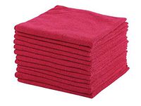DRI Professional Extra-Thick Microfiber Cleaning Cloth 12 Pack Red (16IN x 16IN, 300GSM, Commercial Grade All-Purpose Microfiber Highly Absorbent, LINT-Free, Streak-Free Cleaning Towels)