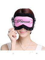 Moolecole Comfy Lightweight Lace Sleep Mask Light Blocking Eye Mask for Sleeping, Travel, Napping, Meditation, and Dry Eyes - Princess Pink