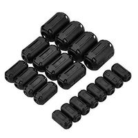 Bestsupplier 20 Pieces Clip-on Ferrite Ring Core RFI EMI Noise Suppressor Cable Clip for 3mm/ 5mm/ 7mm/ 9mm/ 13mm Diameter Cable, Black
