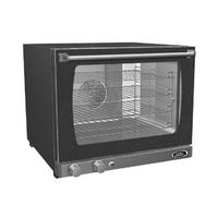 Cadco XAF-133 Half Size Convection Oven with Manual Controls and Humidity, 208-240-Volt/2700-Watt, Stainless/Black