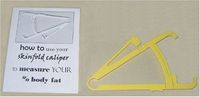 Yellow Budget Skinfold Caliper with Instructions Model C-111Y