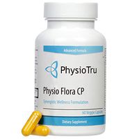 Physio Flora Curcumin Piperine, Probiotics and Prebiotics for Healthy Gut, 60 Veggie Capsules (4 Pack)