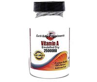 Vitamin A (Emulsified Dry) 25000IU * 200 Capsules 100% Natural - by EarhNaturalSupplements