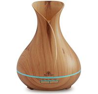 Essential Oil Diffuser For House - 14 Color LED Night Light - Our Best Wood Grain - Birthday Gifts & Housewarming Gifts Deluxe Edition, by Zen Breeze